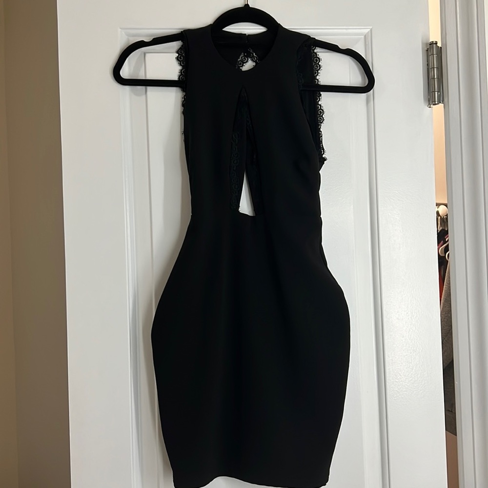 Black mini dress